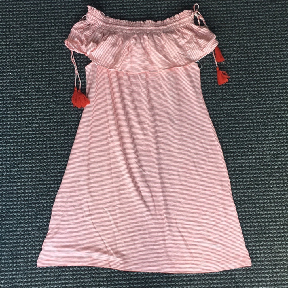 NWT Off the Shoulder Spring Striped Dress